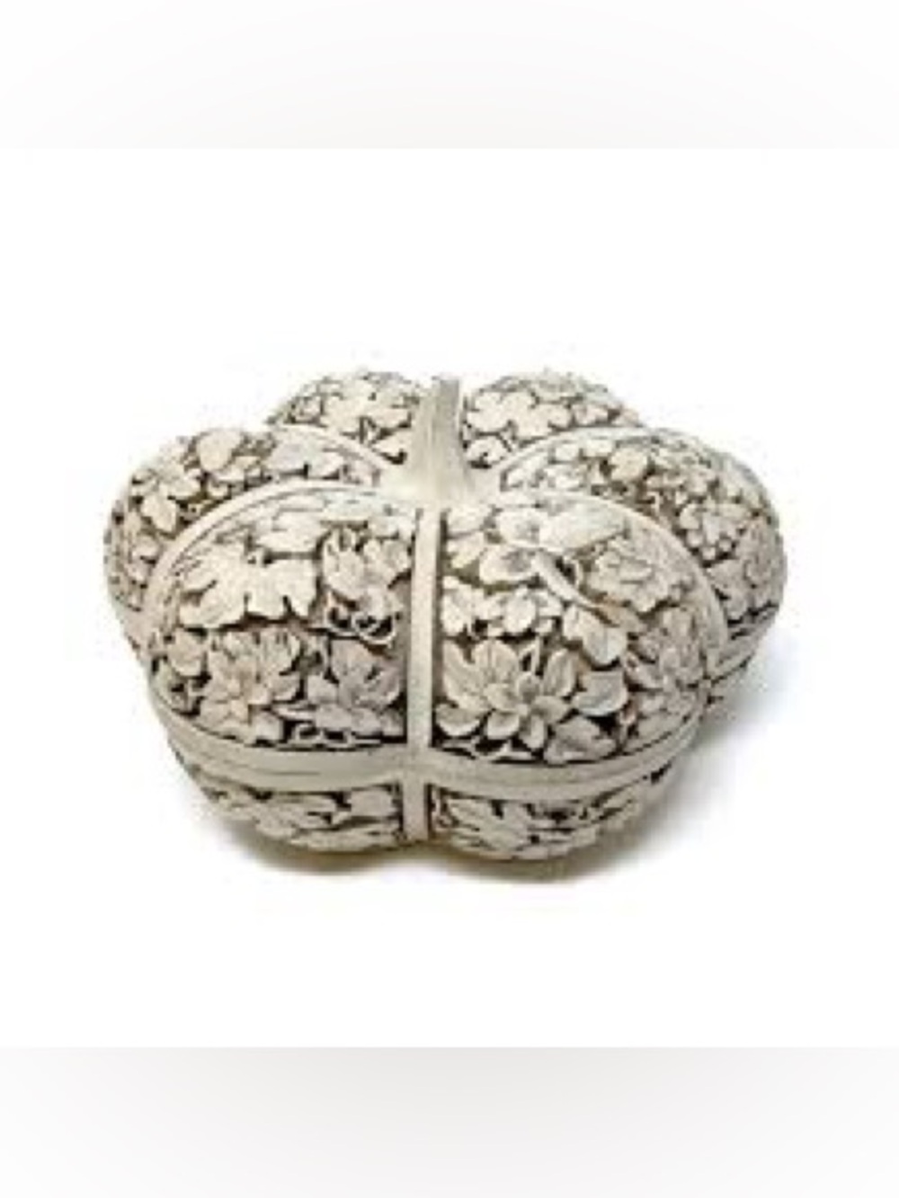 Covered Resin Trinket Box - Ivory Dynasty TM - Arnart Imports - c. 1980s